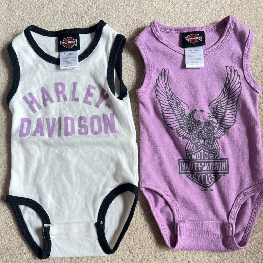Harley Davidson 2-pack 0-3 Months Bodysuit